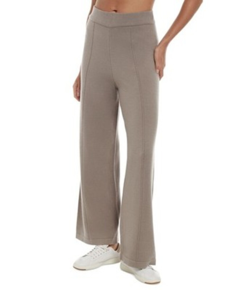 Three Dots Kate Cropped Comfort Stretch Wide-Leg Pants Women's Large Cinder